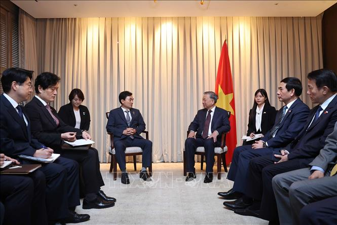 Tổng Bí thư Tô Lâm tiếp Chủ tịch Nhóm Nghị sĩ hữu nghị Hàn Quốc-Việt Nam